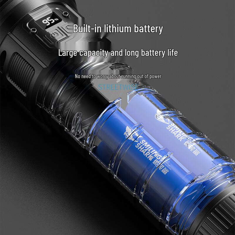 Smiling Shark SD-7149 Rechargeable Zoom Flashlight