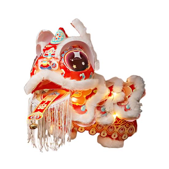 Traditional Chinese Lion Dance Lantern DIY Hand-held Paper Lantern Spring Festival Gifts for Chinese New Year Home Decoration