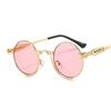 Classic Steampunk Unisex Sunglasses Latest Designer Round Glasses for Men and Women Vintage Brand Punk Shades