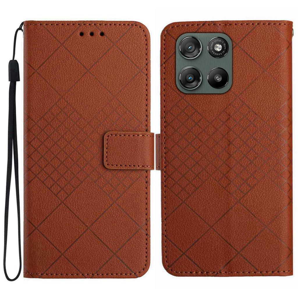 For Motorola Moto G67 Power 5G Case Wallet Imprint PU Leather Flip Folio Phone Cover