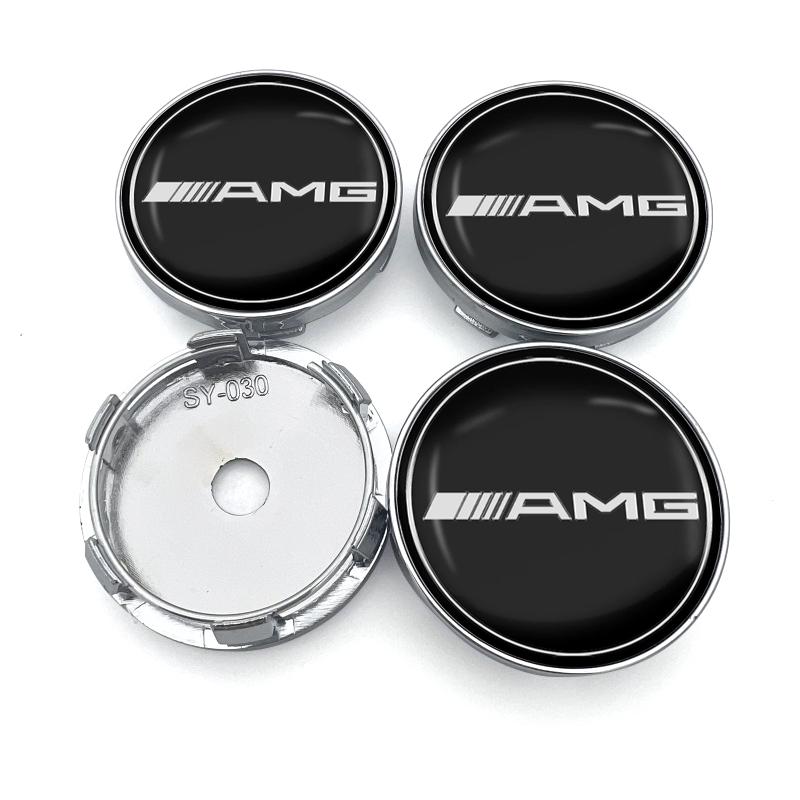 4Pcs Car Wheel Center Hub Cap Car Rims Dust-proof Cover Hubcaps For Mercedes-Benz AMG GLC GLK W211 W221 W220 W163 W164 W203 W204 A B C E S SLK Class