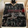 1PC Custom Name Vampire Diaries Patterned Flannel Blanket Suitable For All Seasons for Home Decor Warmth and Comfort Gifts Holiday Present
