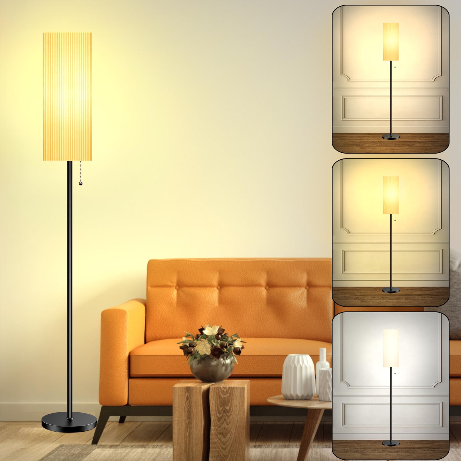 

Торшер SEWWTBTLIFE, 3-уровневая регулировка цветовой температуры (2700K4000K6000K), Непрямое освещение, Стильный скандинавский дизайн для чтения, работы и