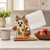 1Pcs Vintage Pumpkin Ghost Cat Kitchen Decor Accessories Towel Holder Stand Wooden Halloween Paper Towel Rack For Home