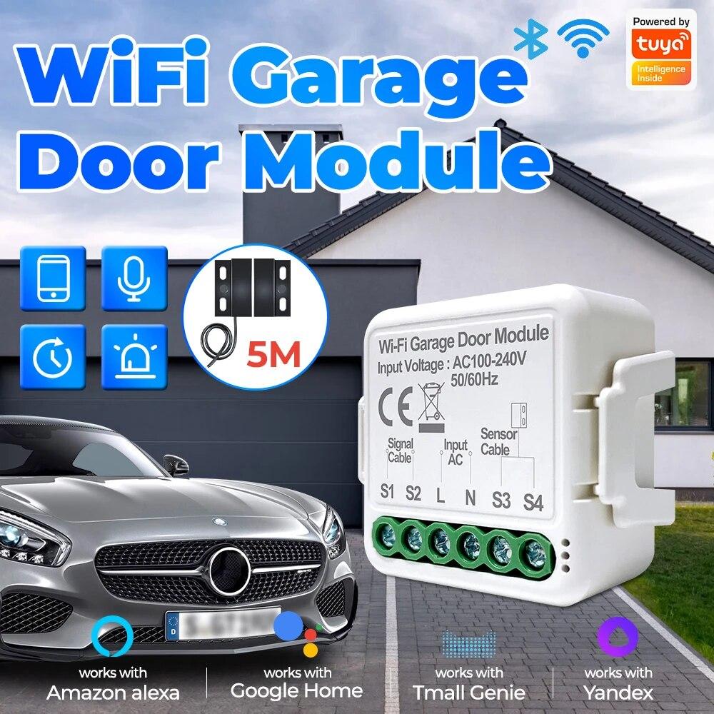 Tuya WiFi Schalter Garagentoröffner Smart Türöffner Funktioniert mit Alexa Google Home Smart Life Tuya APP Steuerung Kein Hub Erforderlich