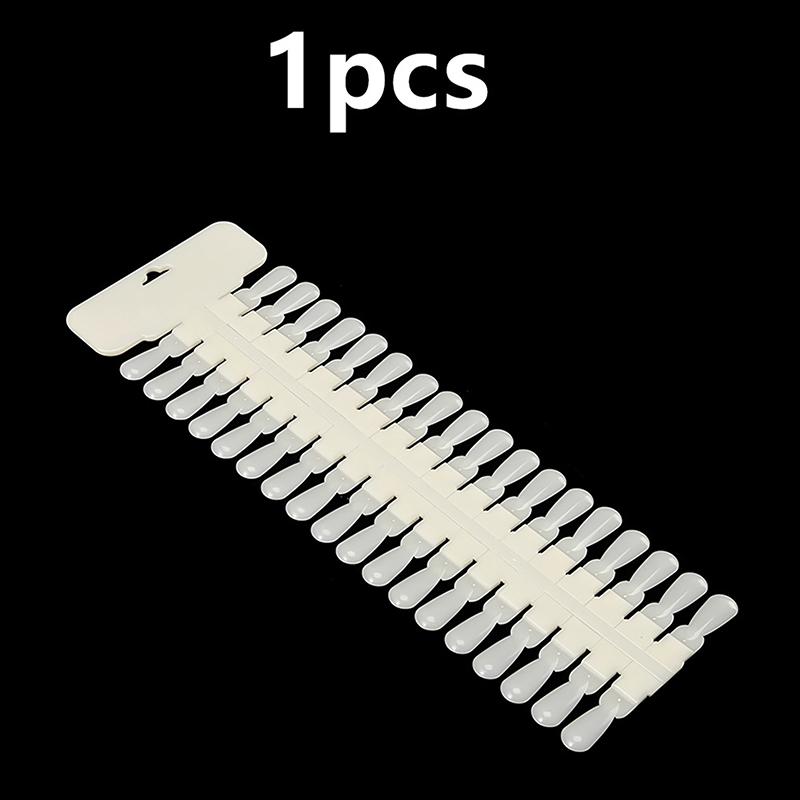 36pcs Natural/Clear Color Card Removable Nail Art Display False Nail Tips Rack Teardrop Design Manicure Gel Polish Practice Tool