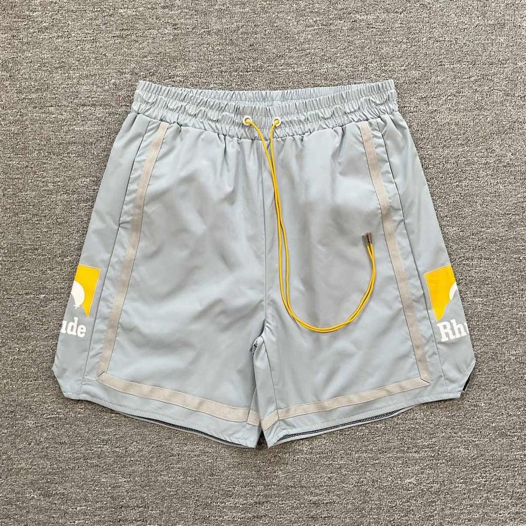 LUXEONCasual Breathable Short Pants Printed Sunset Letter Patchwork Color Summer Loose Straight Leg Shorts