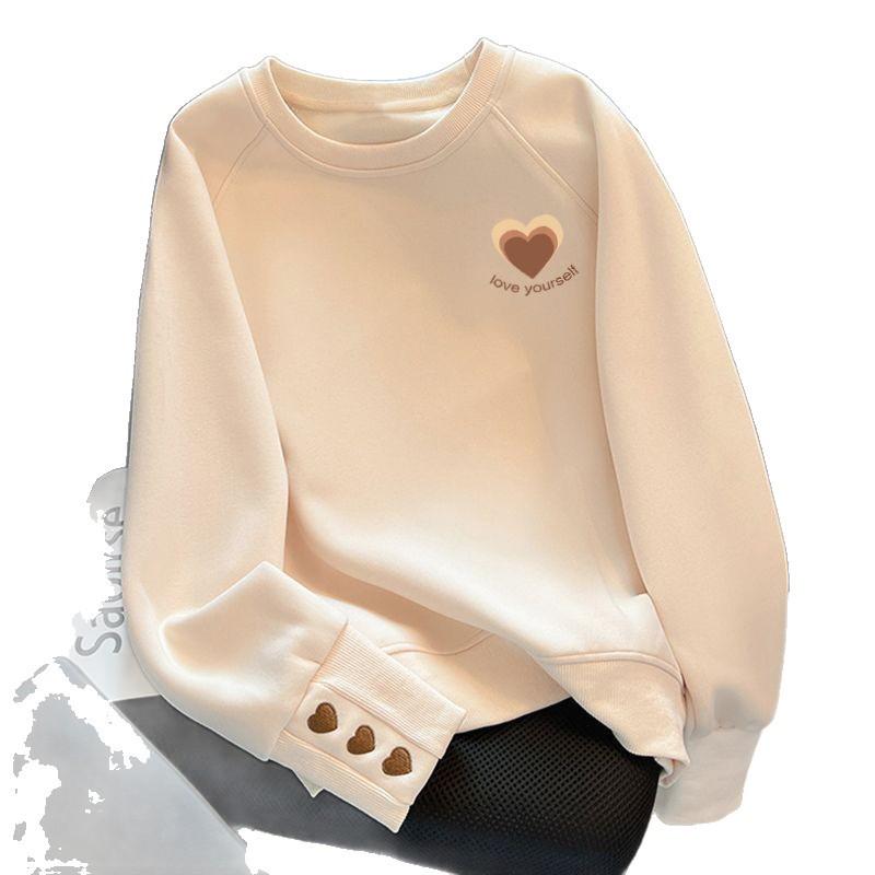 Layered Pure Cotton Women's Slim Sweatshirt - Trendy, Versatile Spring & Autumn 2025.