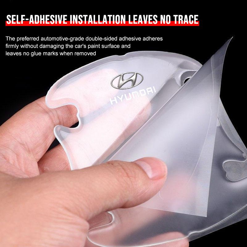 4Pcs Car Door Handle Protector Sticker Auto Styling For Hyundai Genesis I10 I20 I30 I40 IX20 IX35 IX25 Accent Azera Elantra