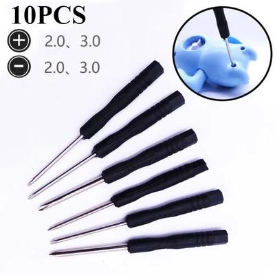 10Pcs  Portable Small Mini Screwdriver Slotted Cross Phone Repair Tool Repair Tool 2mm 3mm Steel Disassembly Screwdriver