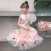 Girls' Summer Floral New Chinese Style Skirt Set