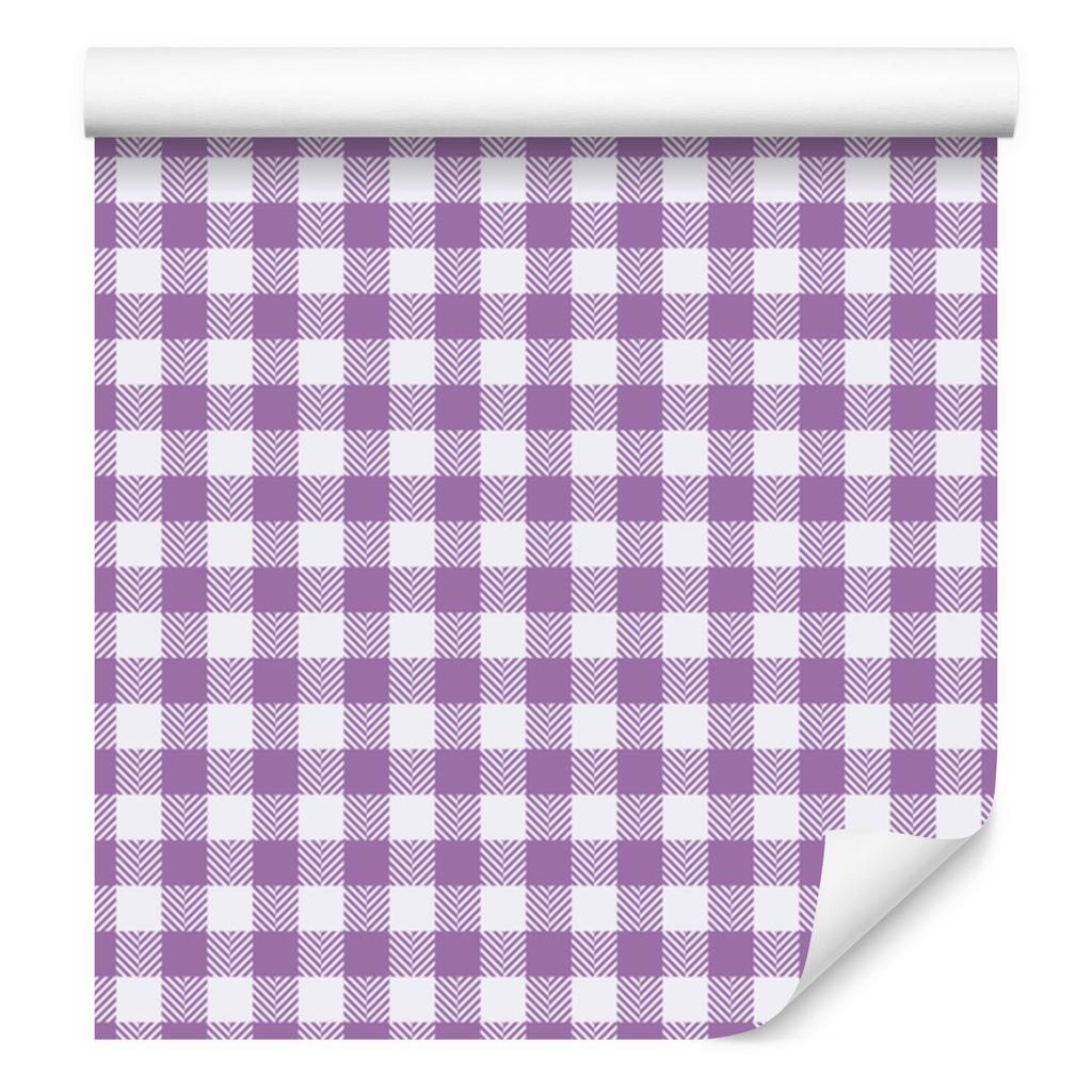 Wallpaper Fabric Pattern Purple, Lavender, White and Light Gray 50x1000