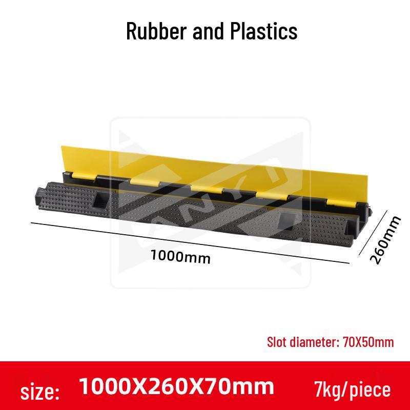 Cable Protection Raceway: Rubber & Plastic Speed Bump for Roads, Construction, and Indoor/Outdoor Use
