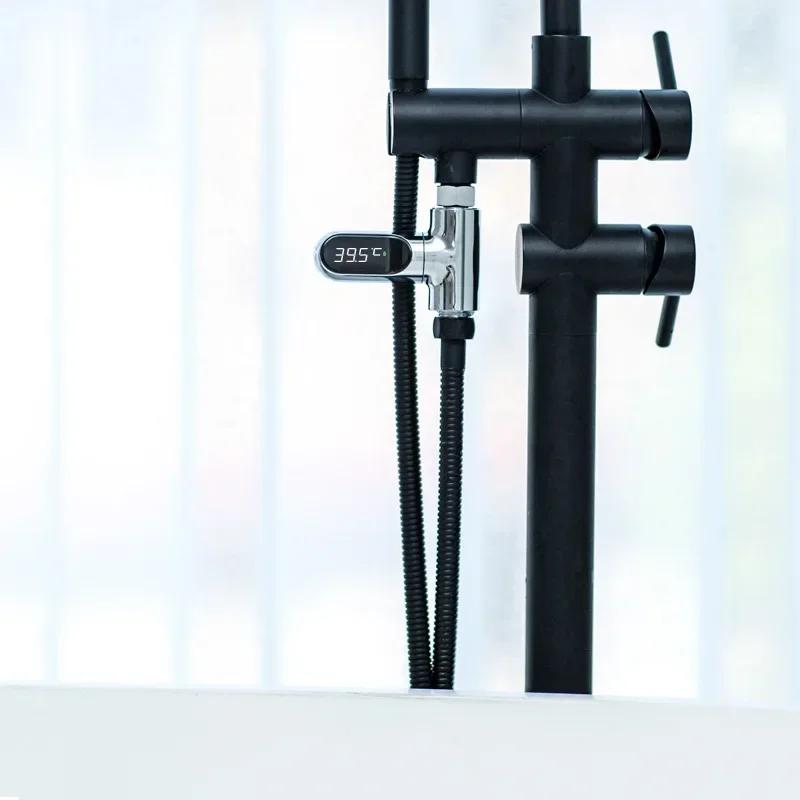 Cadă cu hidromasaj Monitor de temperatură a apei Electricitate Afișaj LED Robinete de duș de acasă Termometru de apă Contor de temperatură pentru scăldat