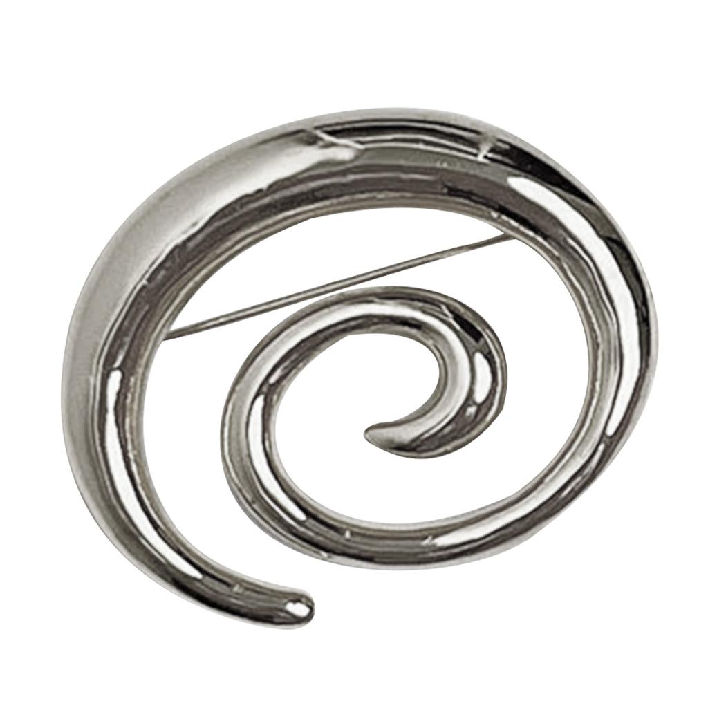 Lightweight Alloy Vortex Shaped Brooch Elegant Lapel Pin Eye Catching Vortex Shaped Brooch Pin for Daily Wear Parties
