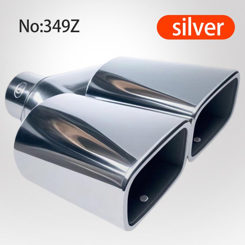 

Нержавеющая сталь Двойной выходной патрубок для квадратных выхлопных систем 5.2-5.8 см