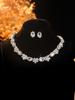 Elegant Rhinestone Zirconia Necklace & Jewelry Set for Bridal & Evening Wear