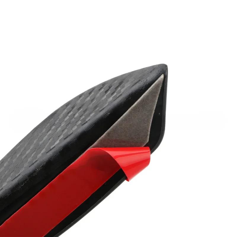 4PCS Car Modified Universal Wind Knife Pvc Material Bumper Anticollision Glue Crescent Spoiler Front Bumper Surround Decoration