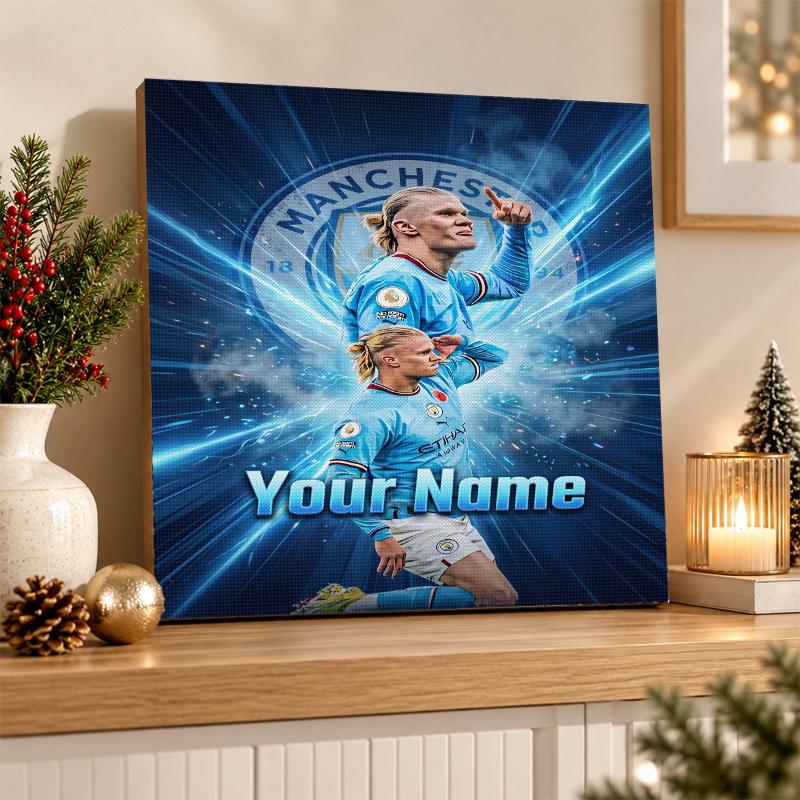Erling Haaland Custom Name Text 5D Diamond Painting Kit DIY Full Drill Diamond Art Decoration