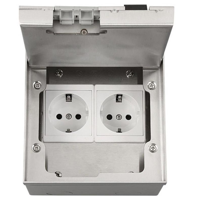 Household Floor Socket Box Marble Flat Floor Insert Multifunctional Pure Stainless Steel Power Ground Plug