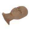 Eyelash Extensions Training Mannequin Head Soft Silicone Removable Eyelids Lifelike Practice Head Coffee(11.02 X 6.1 X