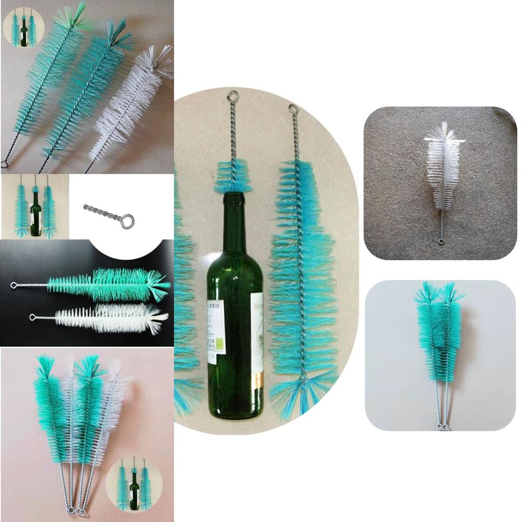 Versatile Bottle Cleaning Brush With Sturdy Nylon Bristles Ideal For Wine Beer And Milk Bottles Long Handle