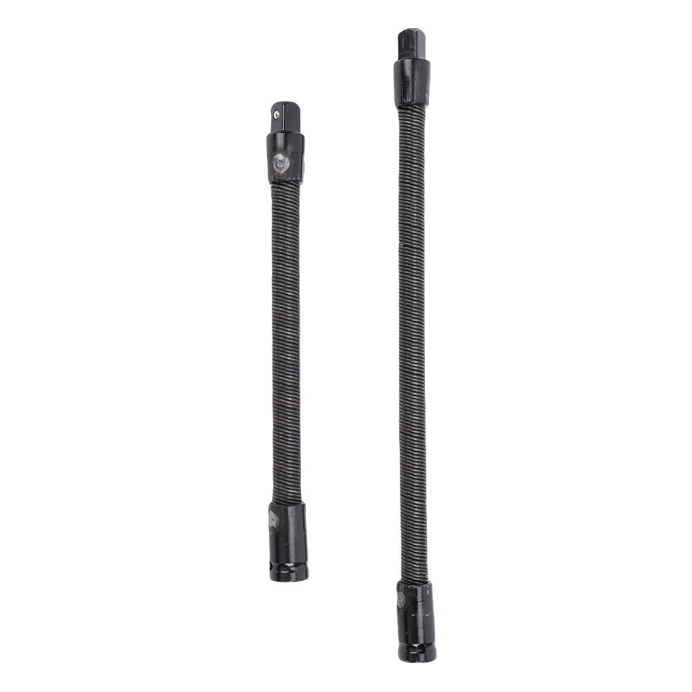 2pcs Spring Steel Bendable Socket Extender Flex Reach Tool Industrial Mechanical Projects