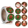 Christmas Themed Seal Labels Xmas Round Self-Adhesive Scrapbooking Photo Album Stickers DIY Gift Bakery Decor