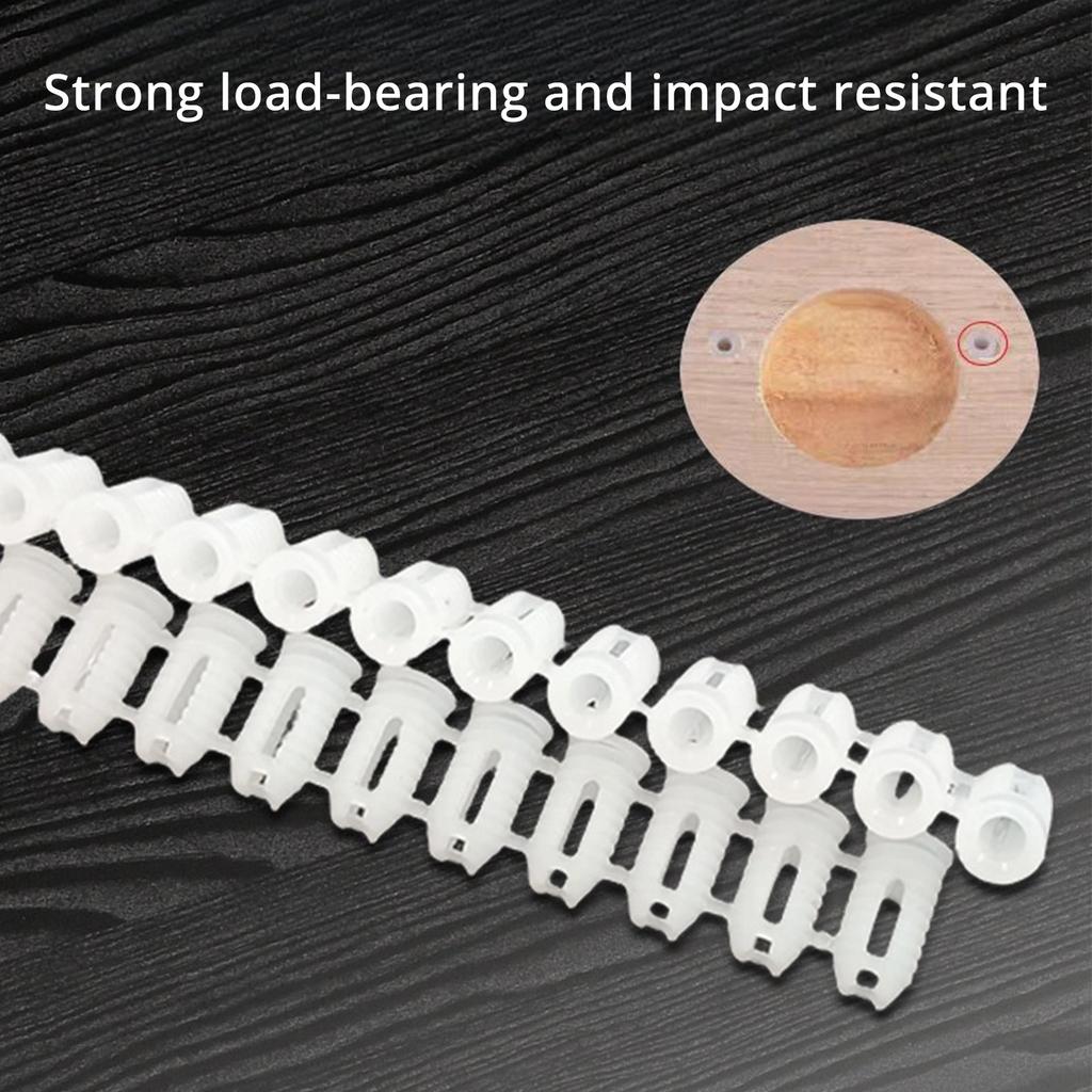 900Pieces Practical 5mm Diameter White Plastic Expansion Dowels Ideal for Home and Professional Construction Use