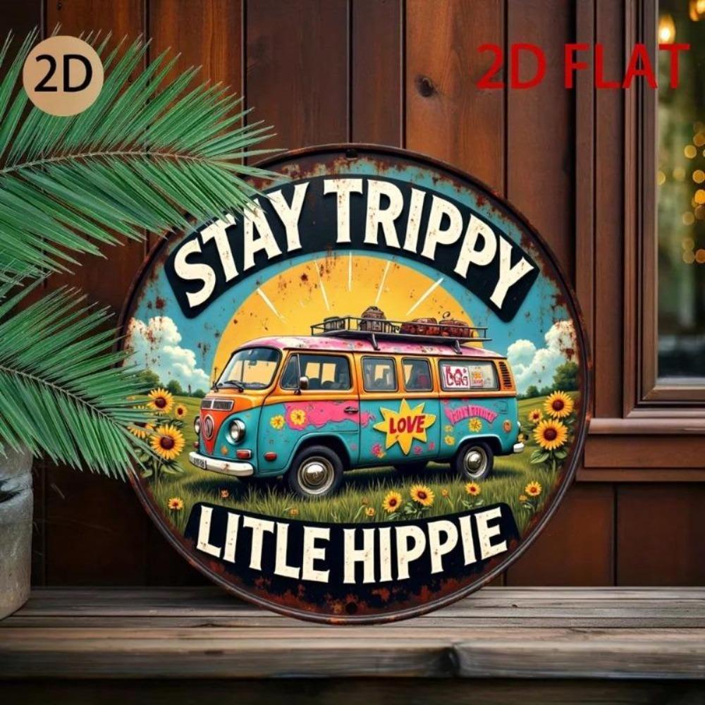 Vintage Hippie Van Blechschild Wandkunst für Garage Café Dekoration