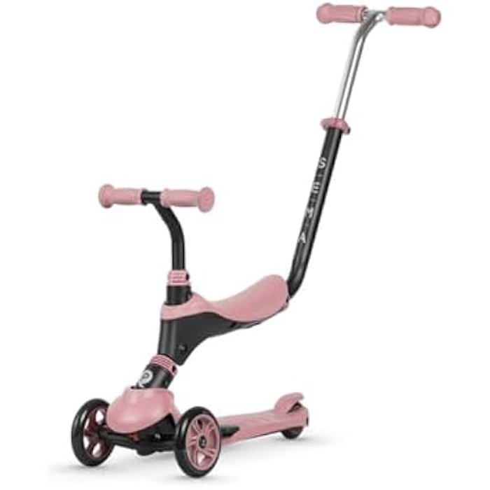 Trottinette 5 En 1 - DEVESSPORT - Modèle 5887 - Multicolore - Rose - Idéale Pour Enfants