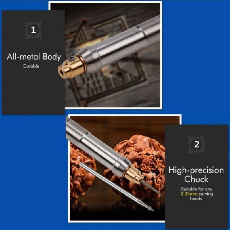 Wiederaufladbarer Mikro-Gravurstift Jade-Schnitzerei Markierungs- und Beschriftungsstift