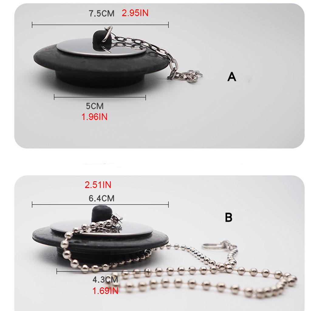 Sink Strainer & Stopper Kitchen Sink Drain Plug Sink Basket with Metal Center Knob and Rubber Stopper
