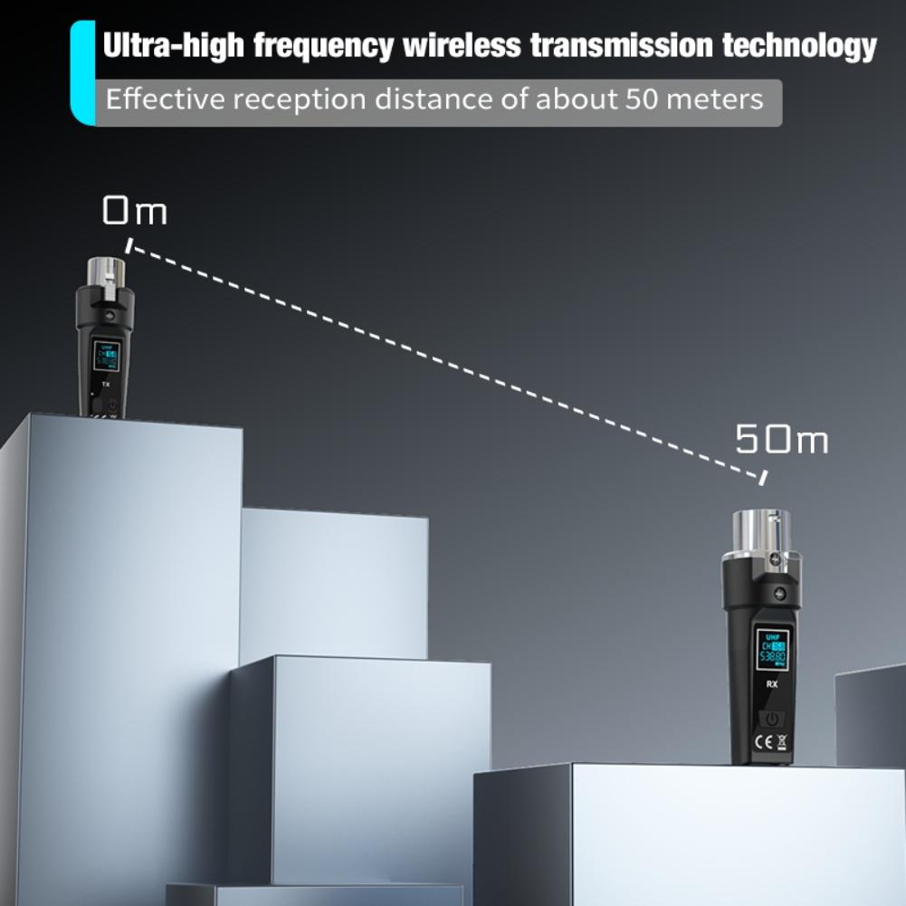 1 Set 2.4G Wireless Microphone System Wireless XLR Transmitter Receiver For Musicians & Mixers Microphones