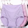 Spitze Hohe Taille Mittleren Alters Mama Stil mit Dreiecksslip Faden Reine Baumwolle Übergröße Damenunterwäsche