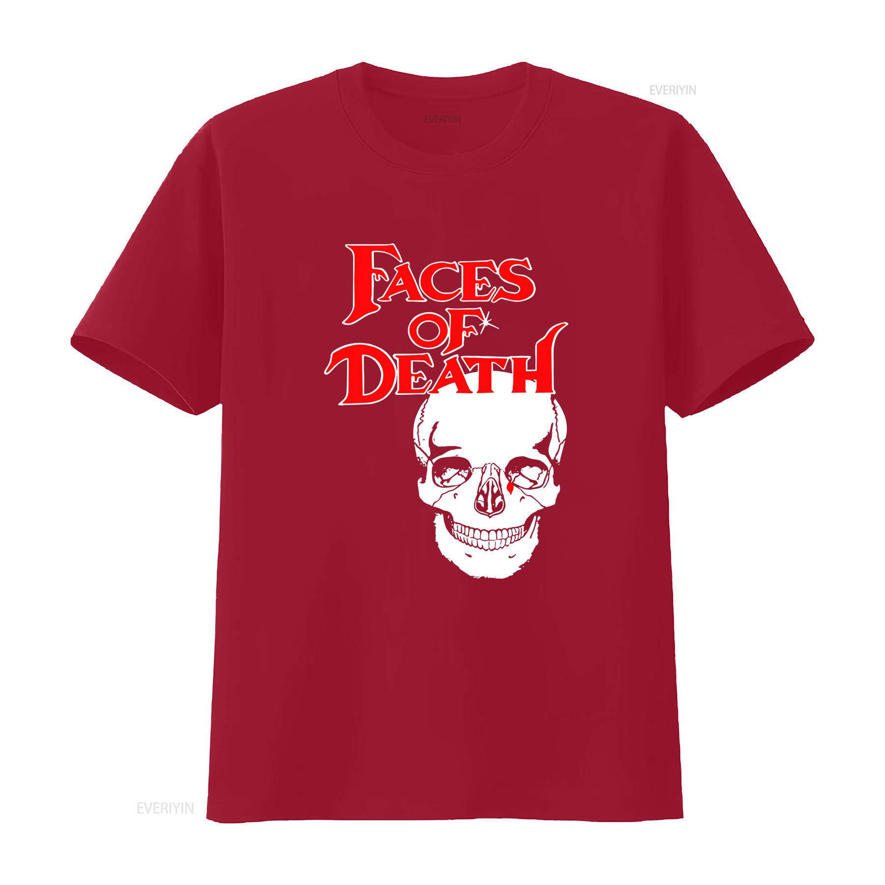 

Faces of Death Horror 1978 SHIRT vintage Washed Casual Comfortable Stretched fashion graphic Versatile Stylish Slightly S