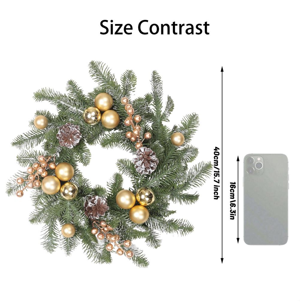 Christmas Decorations, Gold Christmas Ball Wreath, Rattan Wall Hanging, Hotel And Shopping Mall Ornaments, Christmas Wreath