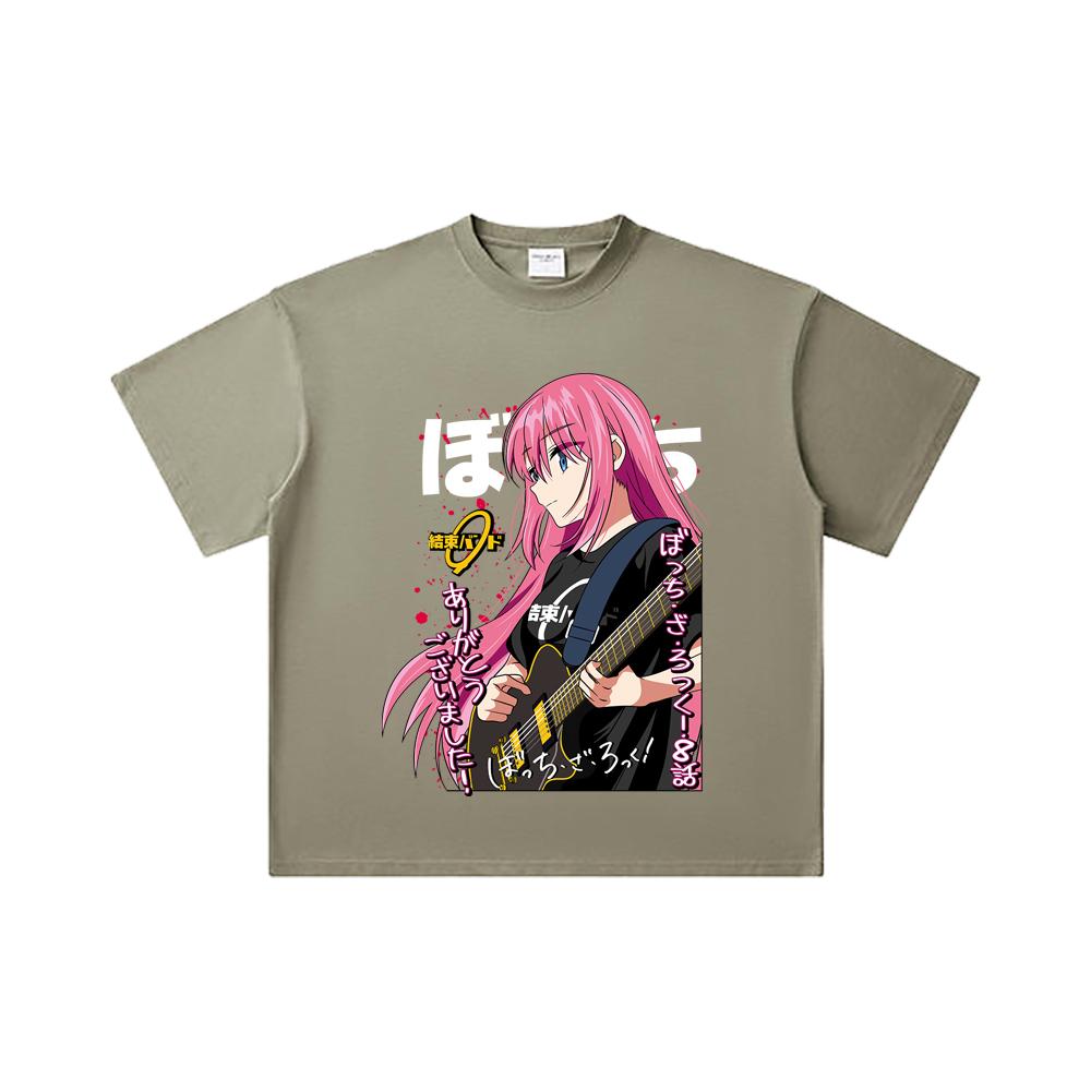 260 GSM Double Yarn 32 Count 100% Cotton Bocchi The Rock V4 Print Unisex Heavy Cotton T Shirt… More