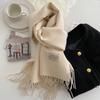 Luxury 2 Colours Cashmere Scarf Women Autumn Winter Shawl Pashmina Handkerchief Lady Pareo Soft Outdoor Windproof Travel Bufanda