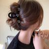 New Winter Flocked Heart Hair Claw Clips Women Elegant Plastic Ponytail Crab Barrette Hair Accessories