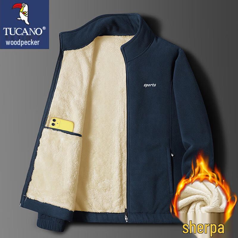 Tucano Men's Thickened Fleece Lined Casual Jacket