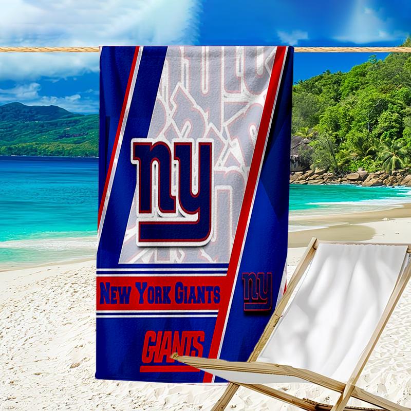 Beach Towel with New York Giants logo Pattern - soft,absorbent,machine washable Lightweight&Modern,swimming,Travel Essentials