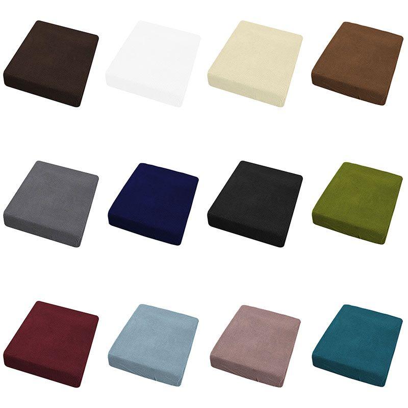 Stretchy Couch Seat Cushion Cover Soft Hand-feeling Easy To Fit Furniture Protector