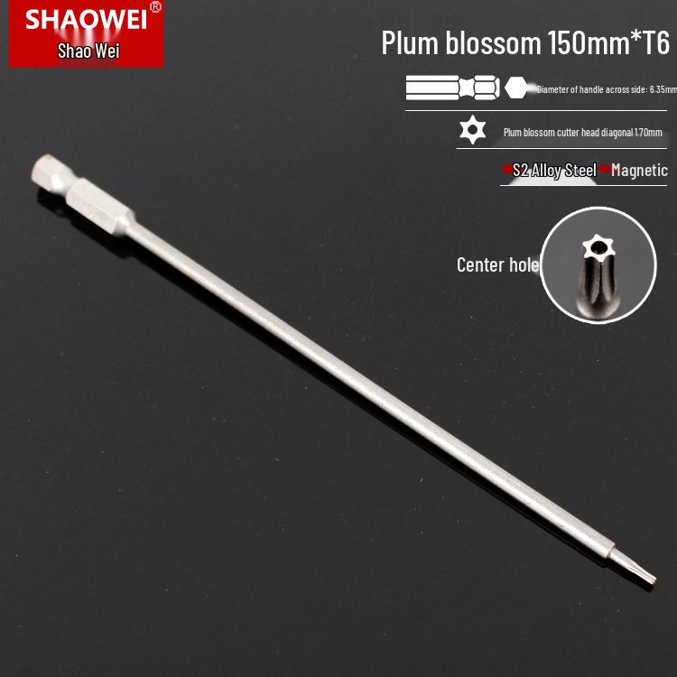 Magnetic 50mm Star Screwdriver & Hex Bit Set for Electric Drills