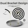 Heart Shape Magnetic Mosquito Coil Holder with Tray Heat-Resistant Gnat Coil Stand Anti-Tip Anti-Scald Incense Clip Living Rooms