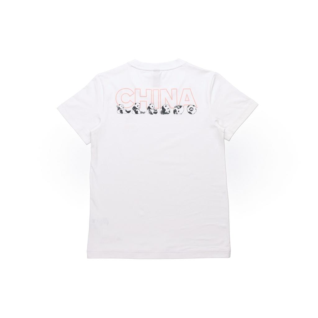 Adidas Panda Print Crew Neck Sports Tee Women Tops White GP1846