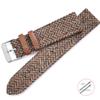 Genuine Leather Nylon Watch Band 18mm 20mm 22mm Quick Release Strap Vintage Weave Bracelet for Men Women Replacement Wristband