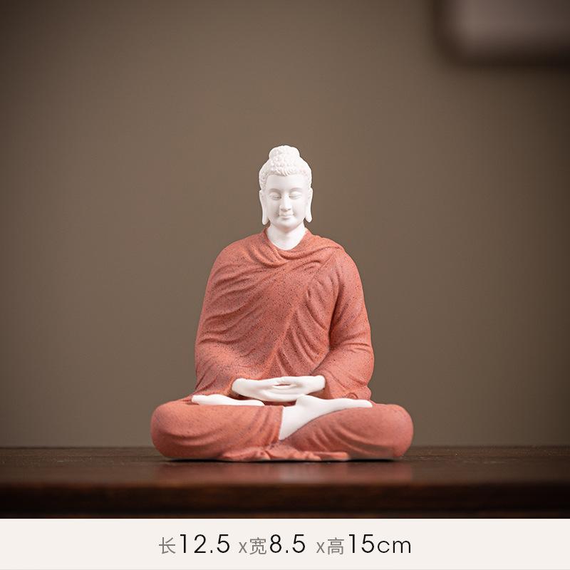 Статуя Будды Будда Шакьямуни Фигурка Будды Татхагата Статуя Будды Татхагаты Керамическая Лампа Круг Гостиная Для Благовоний Крыльцо Домашний Декор 12.5-8.5-15CM