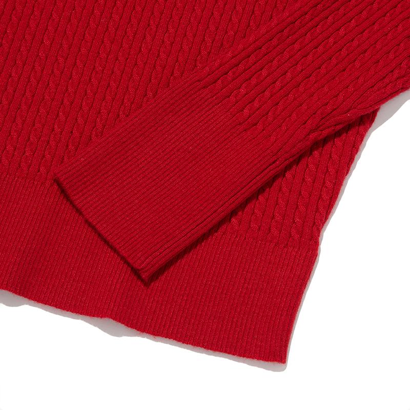 KIRSH Emblem Wappen Round Neck Knit [Red]