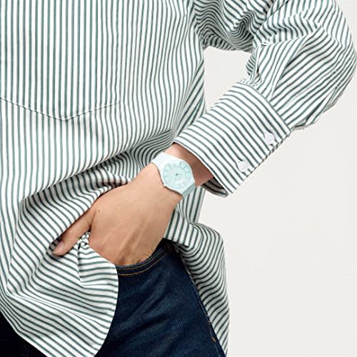 Swatch Turquoise Lightly Skin Classic Watch, SS08G107, Green